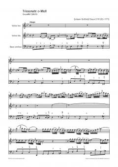 Triosonate c-Moll von Johann Gottlieb Graun 