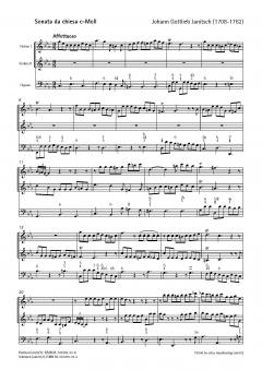 Sonata da chiesa c-Moll von Johann Gottlieb Janitsch 