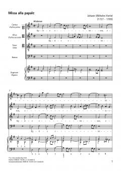Missa alla papale, Motetten (Johann Wilhelm Hertel) 