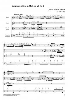 Sonata da chiesa a-Moll op. VII Nr. 2 (Johann Gottlieb Janitsch) 