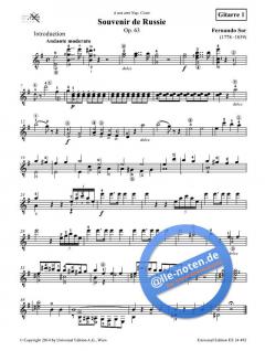 Souvenir de Russie op. 63 von Fernando Sor 