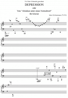 Depression, oder vom Absinken unter einen Normalwert von Marc Kilchenmann 