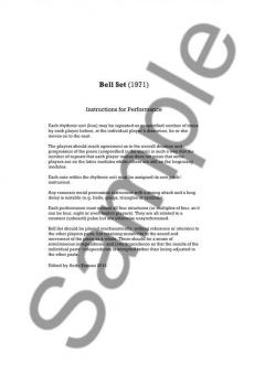 Bell Set For Multiple Percussion von Michael Nyman im Alle Noten Shop kaufen