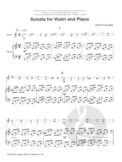 Sonata For Violin And Piano im Alle Noten Shop kaufen - DU10956
