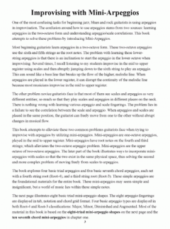 Improvising With Mini-Arpeggios 