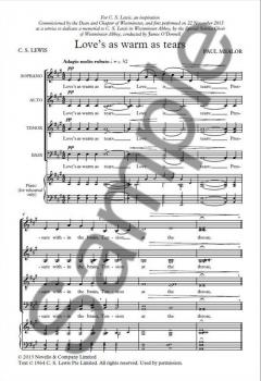 Love's As Warm As Tears von Paul Mealor 