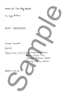 Trumpet Concerto von Bent Sorensen 