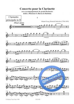 Klarinettenkonzert Es-Dur von Johann Georg Heinrich Backofen 