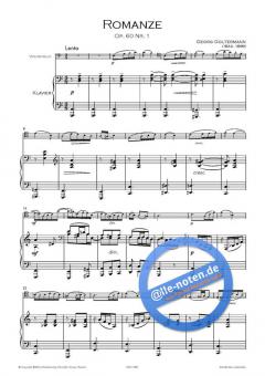 Romanze op. 60 Nr. 1 von Georg Goltermann für Cello & Klavier im Alle Noten Shop kaufen