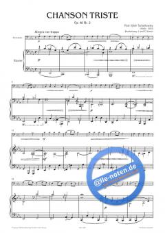 Chanson Triste op. 40 Nr. 2 von Pjotr Iljitsch Tschaikowski 