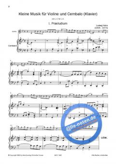 Kleine Musik für Violine und Klavier von Ludwig Hahn im Alle Noten Shop kaufen