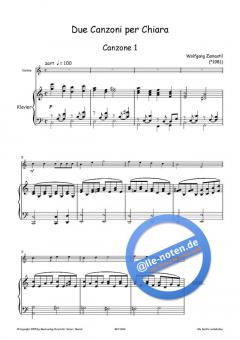 Due canzoni per chiara von Wolfgang Zamastil 