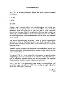 WTC 9/11 von Steve Reich 