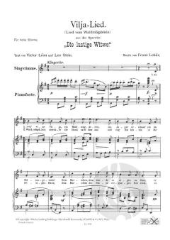 Vilja-Lied für hohe Stimme von Franz Lehár 
