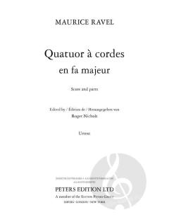 Streichquartett von Maurice Ravel im Alle Noten Shop kaufen