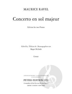 Konzert G-Dur von Maurice Ravel 