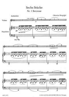 Sechs Stücke von Ottorino Respighi 