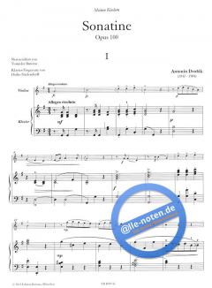 Sonatine G-Dur, op. 100 von Antonín Dvorák 