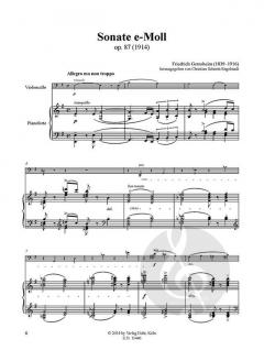 Sonate e-Moll op. 87 von Friedrich Gernsheim 