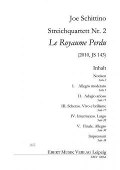 Streichquartett Nr. 2 von Joe Schittino im Alle Noten Shop kaufen