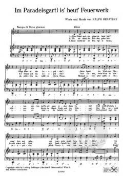 Im Paradeisgartl is' heut' Feuerwerk von Ralph Benatzky 