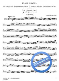 Die hohe Schule Band 9 (Kontrabass-Schule Teil III) von Franz Simandl im Alle Noten Shop kaufen