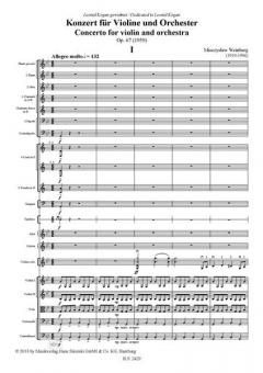 Konzert für Violine und Orchester op. 67 von Mieczyslaw Weinberg im Alle Noten Shop kaufen