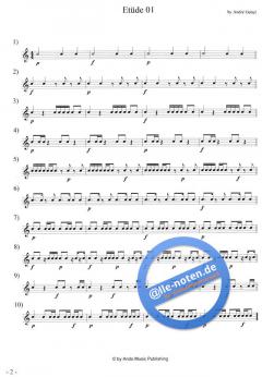 Etüden für Snare-Drum im 4/4-Takt Band 4 von Andre Oettel 