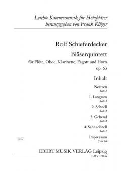 Bläserquintett op. 63 (Rolf Schieferdecker) 