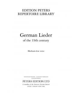 Deutsche Lieder des 19. Jahrhunderts 