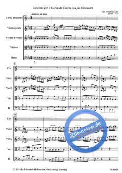 Concerto per il Cornu di Caccia con piu Stromenti (Carl Friedrich Abel) 