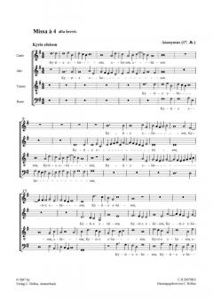Missa à 4 alla brevis 