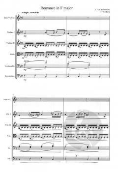 Zwei Romanzen Violine und Streichorchester von Ludwig van Beethoven im Alle Noten Shop kaufen (Partitur)