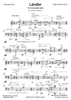 Ländler (für Johannes Gutfleisch) von Volker Nickel 