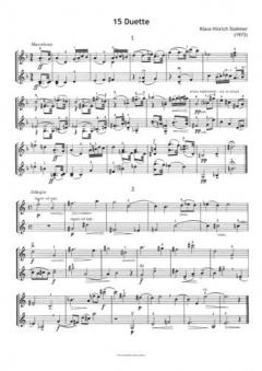 15 Duette für 2 Violinen von Klaus Hinrich Stahmer im Alle Noten Shop kaufen