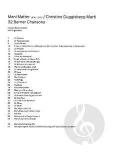 32 Berner Chansons von Mani Matter 