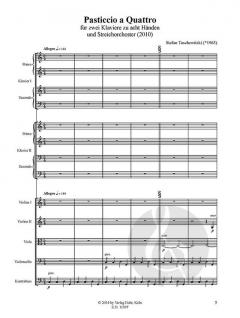 Pasticcio a Quattro von Stefan Tuschewitzki für zwei Klaviere zu acht Händen und Streichorchester im Alle Noten Shop kaufen (Partitur)