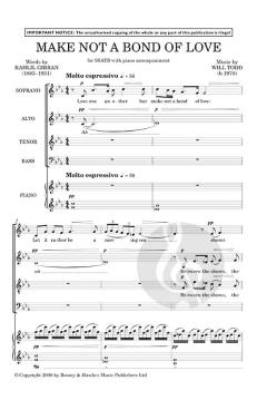 Make Not A Bond Of Love (Will Todd) 