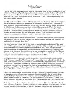 Our Town von Ned Rorem 