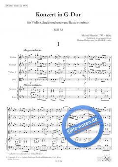 Konzert in G-Dur MH 52 von Michael Haydn für Violine und Streichorchester im Alle Noten Shop kaufen