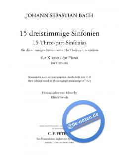 15 dreistimmige Sinfonien BWV 787-801 von Johann Sebastian Bach 