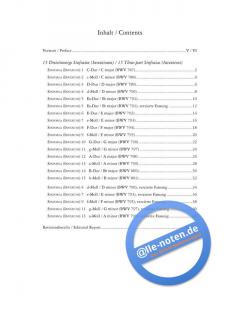 15 dreistimmige Sinfonien BWV 787-801 von Johann Sebastian Bach 