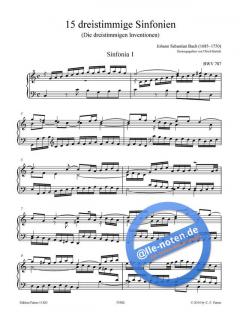 15 dreistimmige Sinfonien BWV 787-801 von Johann Sebastian Bach 