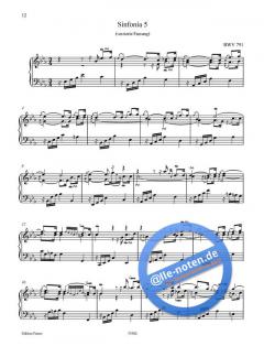 15 dreistimmige Sinfonien BWV 787-801 von Johann Sebastian Bach 