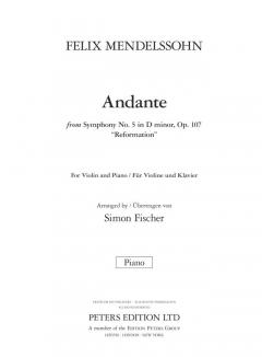 Andante aus der Symphonie Nr. 5 d-Moll op. 107 von Felix Mendelssohn Bartholdy 