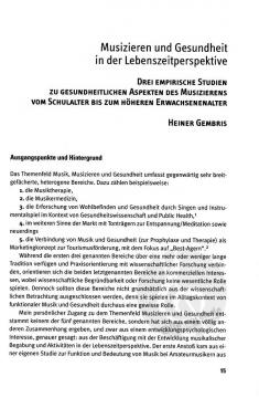 Gesund und motiviert musizieren - Ein Leben lang 