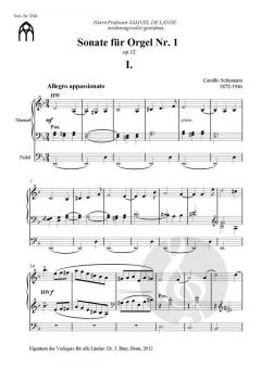 1. Sonate für Orgel von Camillo Schumann im Alle Noten Shop kaufen