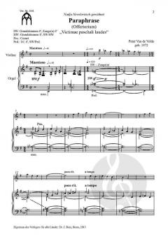 Paraphrase Victimae paschali laudes von Peter Van de Velde 