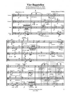 Vier Bagatellen für Streichquartett von Rüdiger Blömer im Alle Noten Shop kaufen
