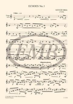 Echoes No. 1 For solo horn von Miklos Kocsar für Horn